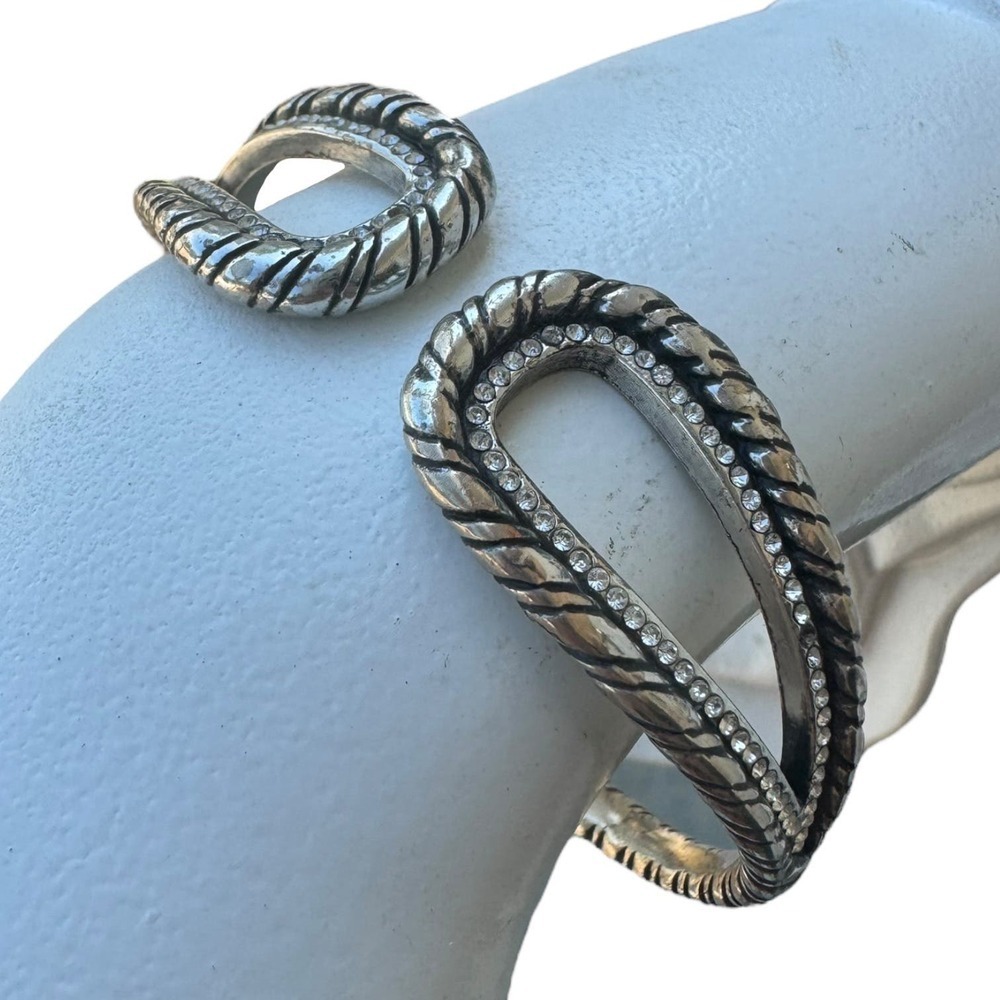 Vintage Brighton Clamper Rope Design Hinged Cuff Bracelet